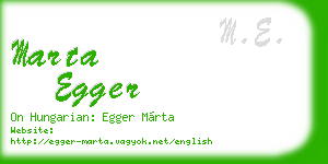 marta egger business card